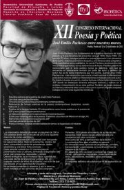 No.055_XII Congreso Internacional de Poesía y poética José Emilio Pacheco