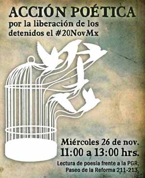 No.075_Acción poética por la liberación de los detenidos el 20 de nov. México