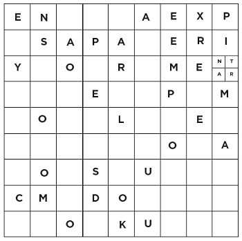 Ensayo para experimentar o el poema como sudoku